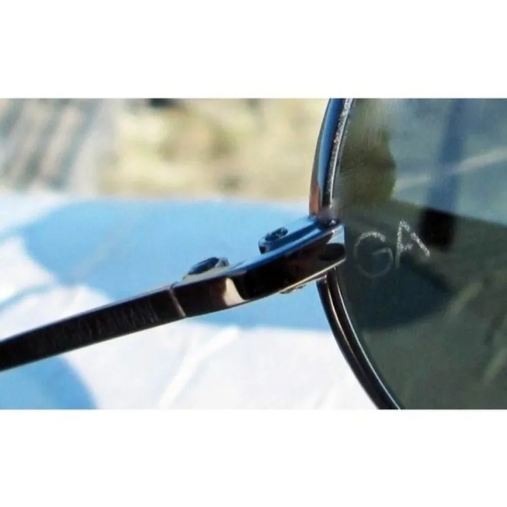 Giorgio Armani Vintage Gunmetal Frame Aviator Sunglasses 681 1144 Sz Small